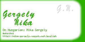 gergely mika business card